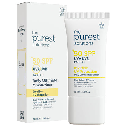 Face serum set by Beauty Care Bag The Purest Solutions, white box and tube SPF50+ UV protection on Tampa Home & Garden Store