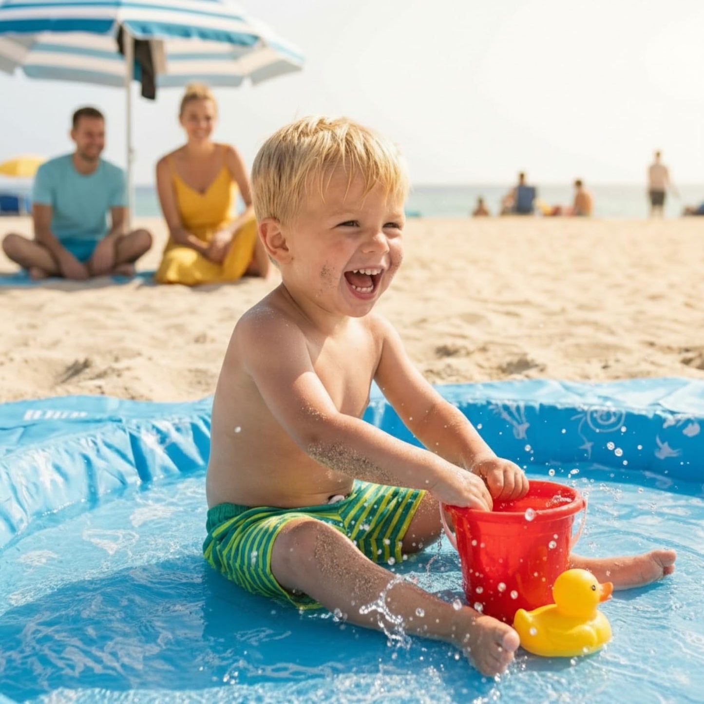 Foldable Beach Splash Mat for Babies and Toddlers