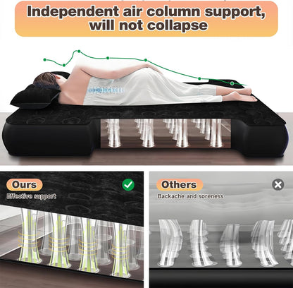Umbrauto truck bed air mattress 5.5-5.8 ft full size with detachable pump black/grey on Tampa Home & Garden Store