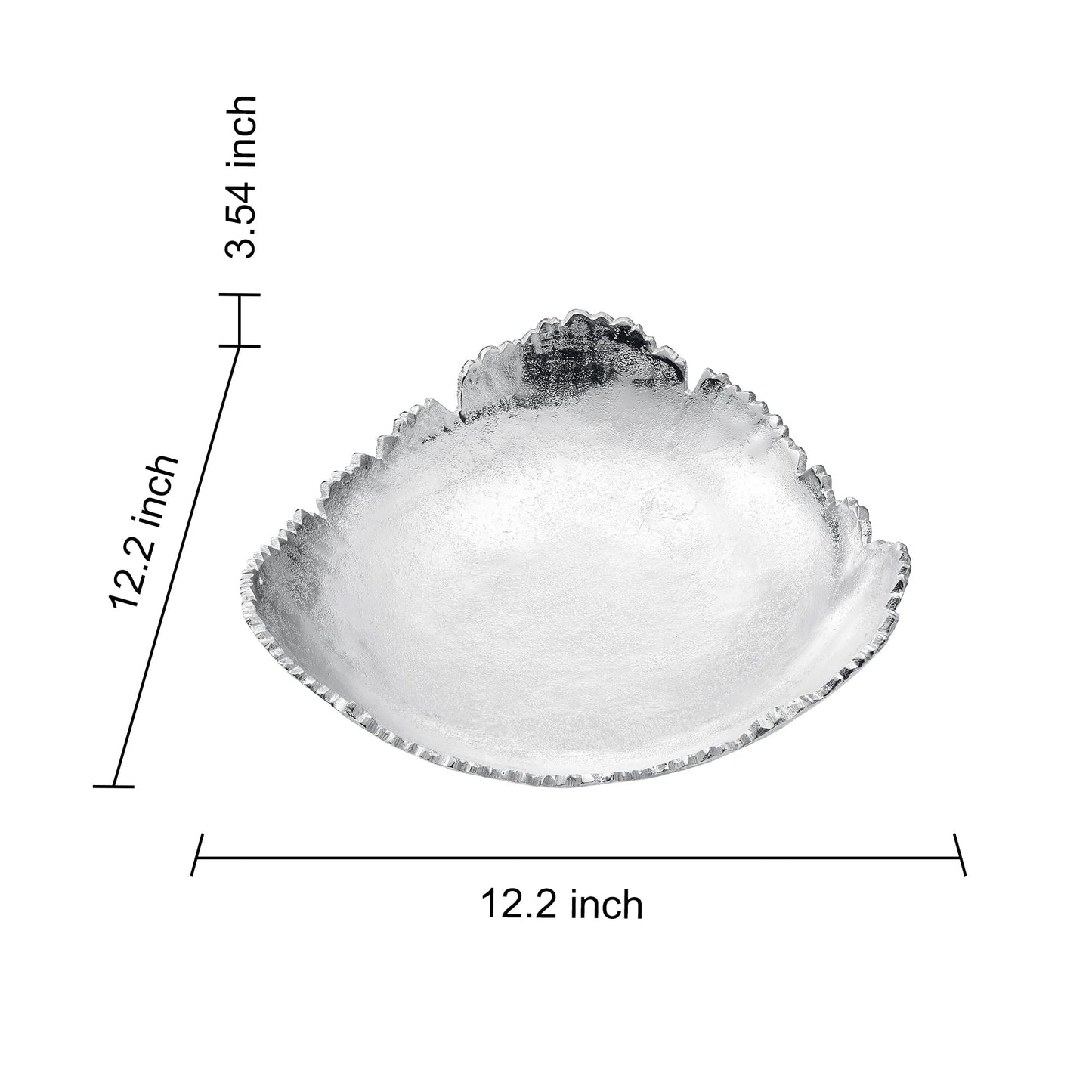 Elegant Silver Aluminum Platter Bowl and Decor