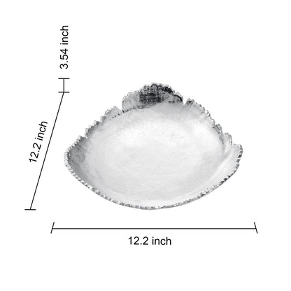 Elegant Silver Aluminum Platter Bowl and Decor