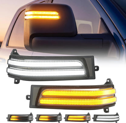 Tow mirror LED lights smoked white amber for Ram 1500/2500HD, exterior interior use on Tampa Home & Garden Store