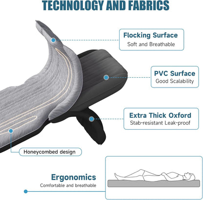 Grey DikaSun 63in Extended SUV Mattress with soft flocking surface, pump, and 2 pillows on Tampa Home & Garden Store