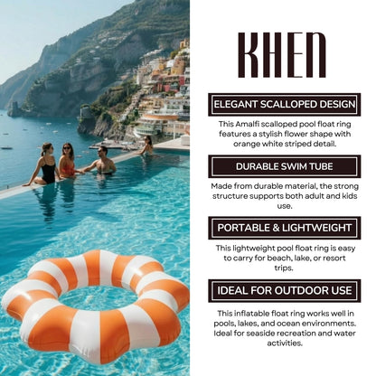 Amalfi Scalloped Inflatable Pool Float Ring