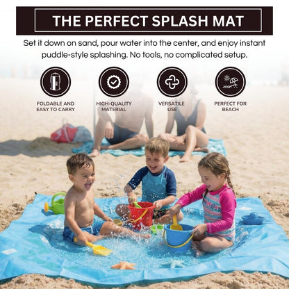 Foldable Beach Splash Mat for Babies and Toddlers