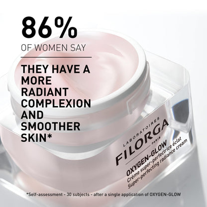Filorga Oxygen-Glow Radiance Cream 50ml pink cream in glass jar; anti-aging hyaluronic acid on Tampa Home & Garden Store