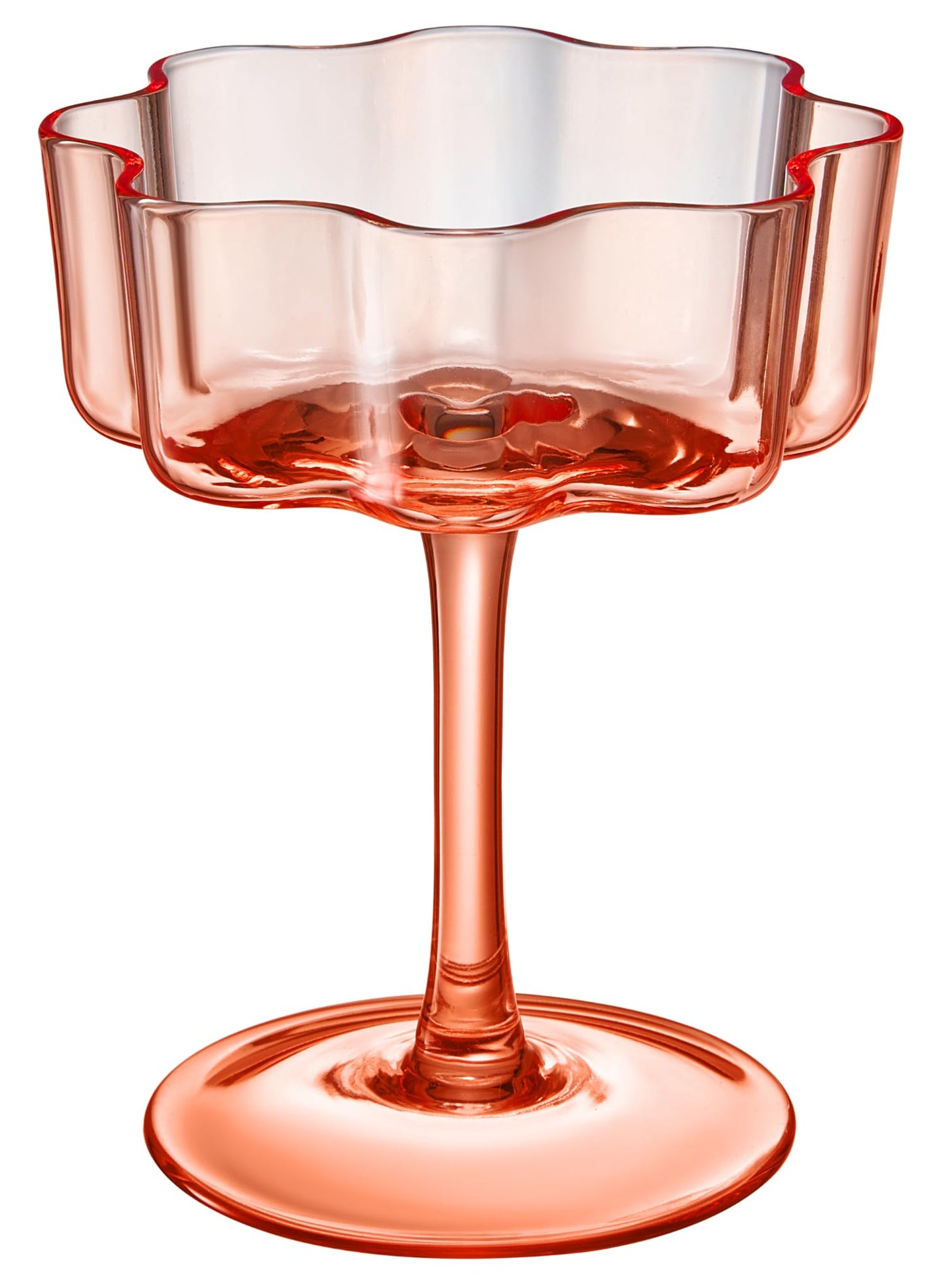Flower Wave Coupe Cocktail Glasses Set of 5