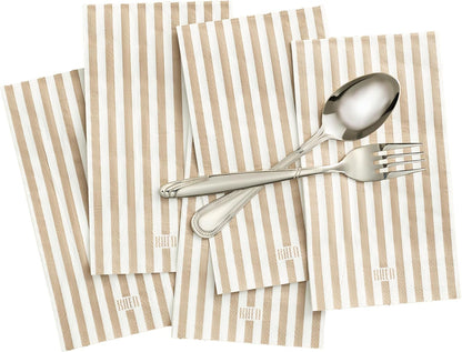 Gray Stripe Disposable Napkins and 50 Pieces