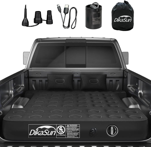 Truck bed mattress Dikasun Outdoor DikaSun 5.5-5.8ft auto-inflate, black with pump kit on Tampa Home & Garden Store