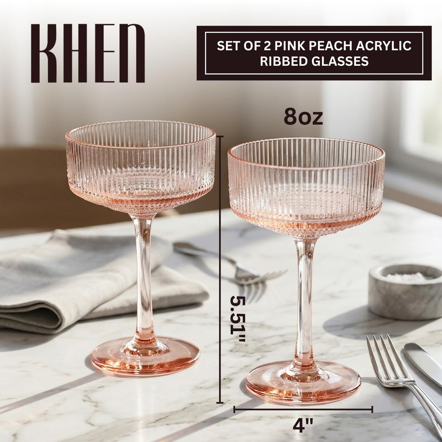 Madrid Set of Two Acrylic Champagne Coupes
