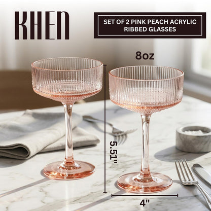 Madrid Set of Two Acrylic Champagne Coupes
