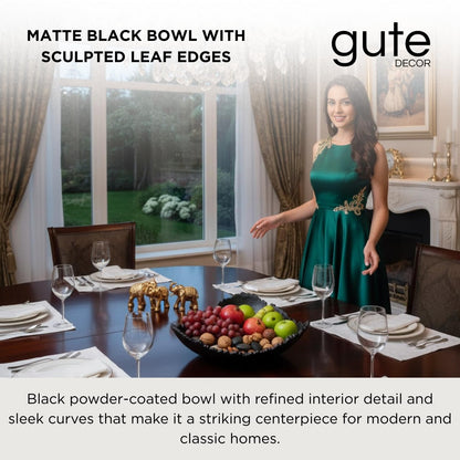 Black Decorative Platter Bowl and Aluminum Tray