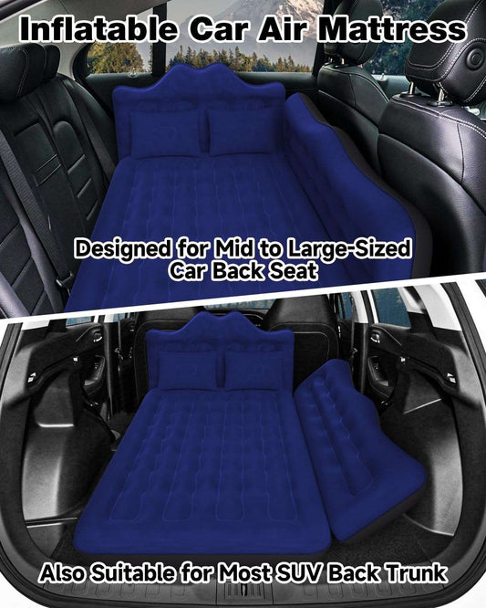 Umbrauto navy back-seat car air mattress with two pillows, 29.5in wide for large cars on Tampa Home & Garden Store