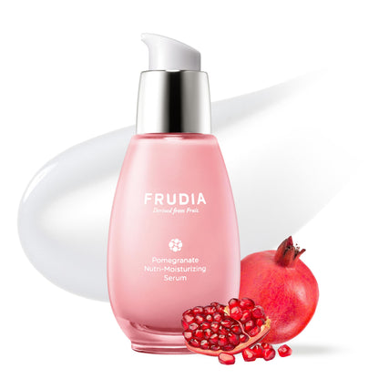 Frudia Pomegranate Nutri-Moisturizing Serum 50g pink pump bottle, face serum on Tampa Home & Garden Store