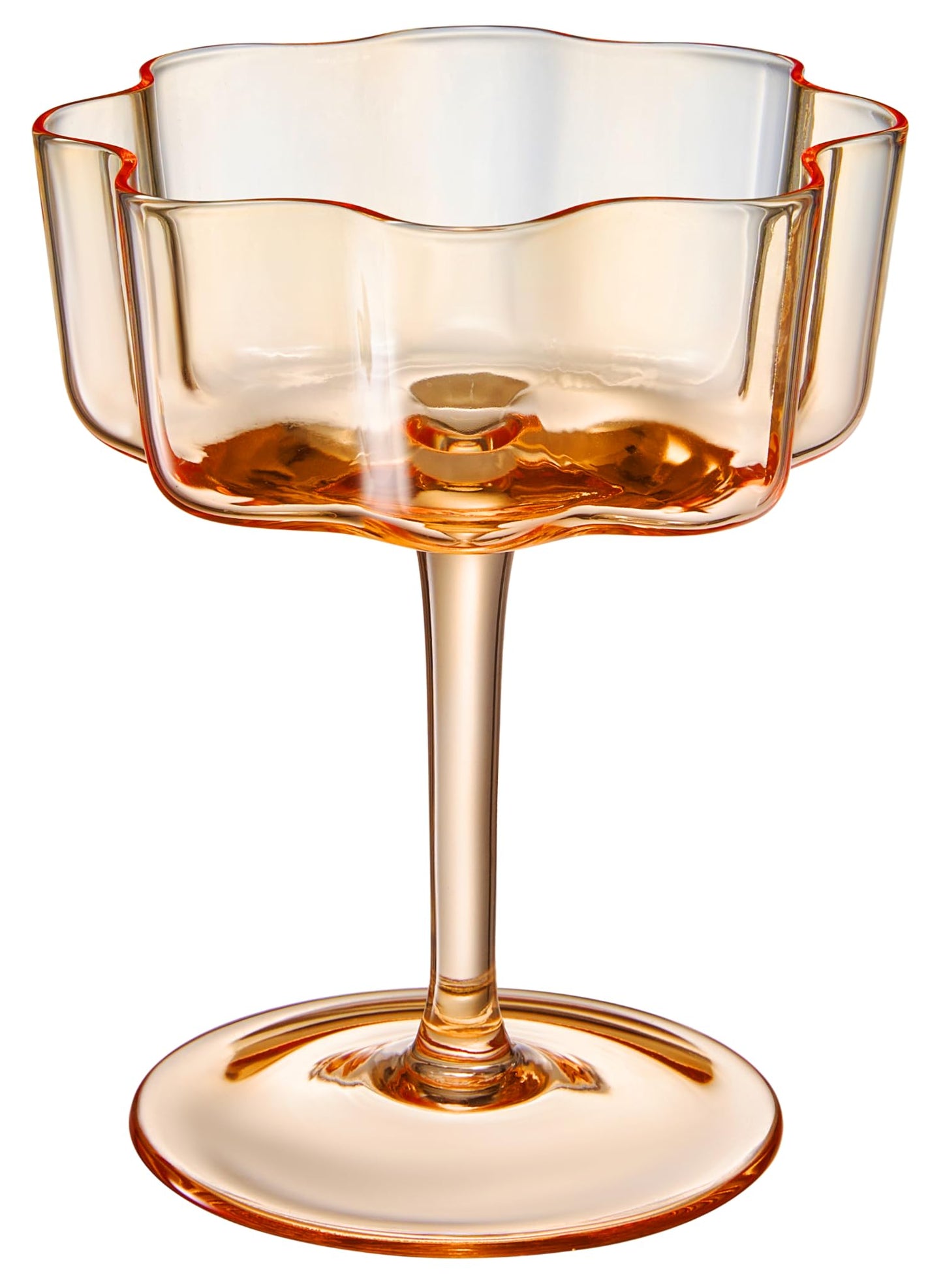 Flower Wave Coupe Cocktail Glasses Set of 5