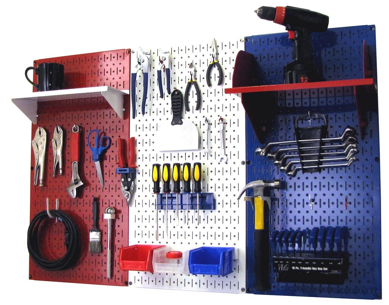 4ft Patriot Pegboard Premium Tool Kit and Hooks