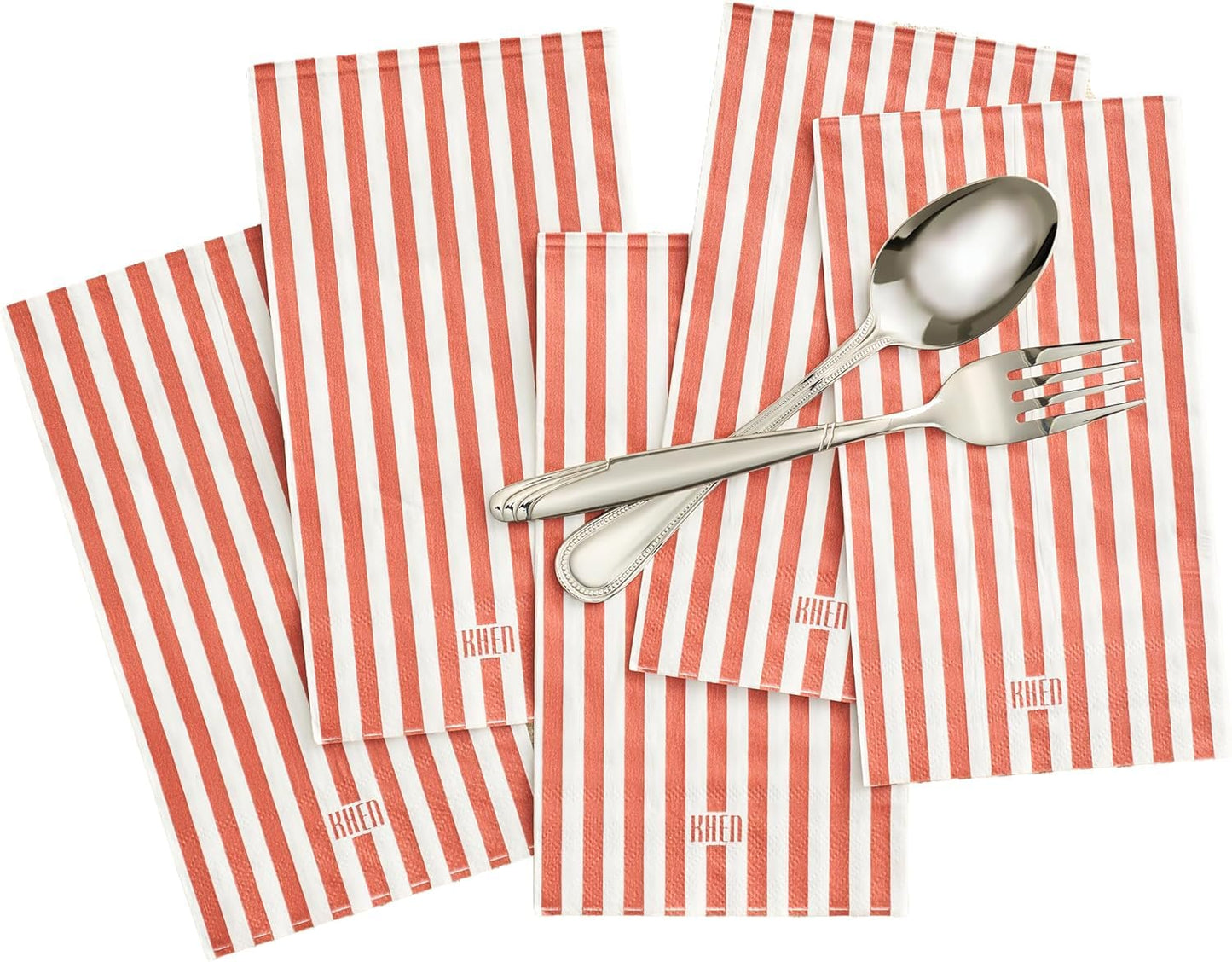 Red Stripe Disposable Napkin and Placemat Set