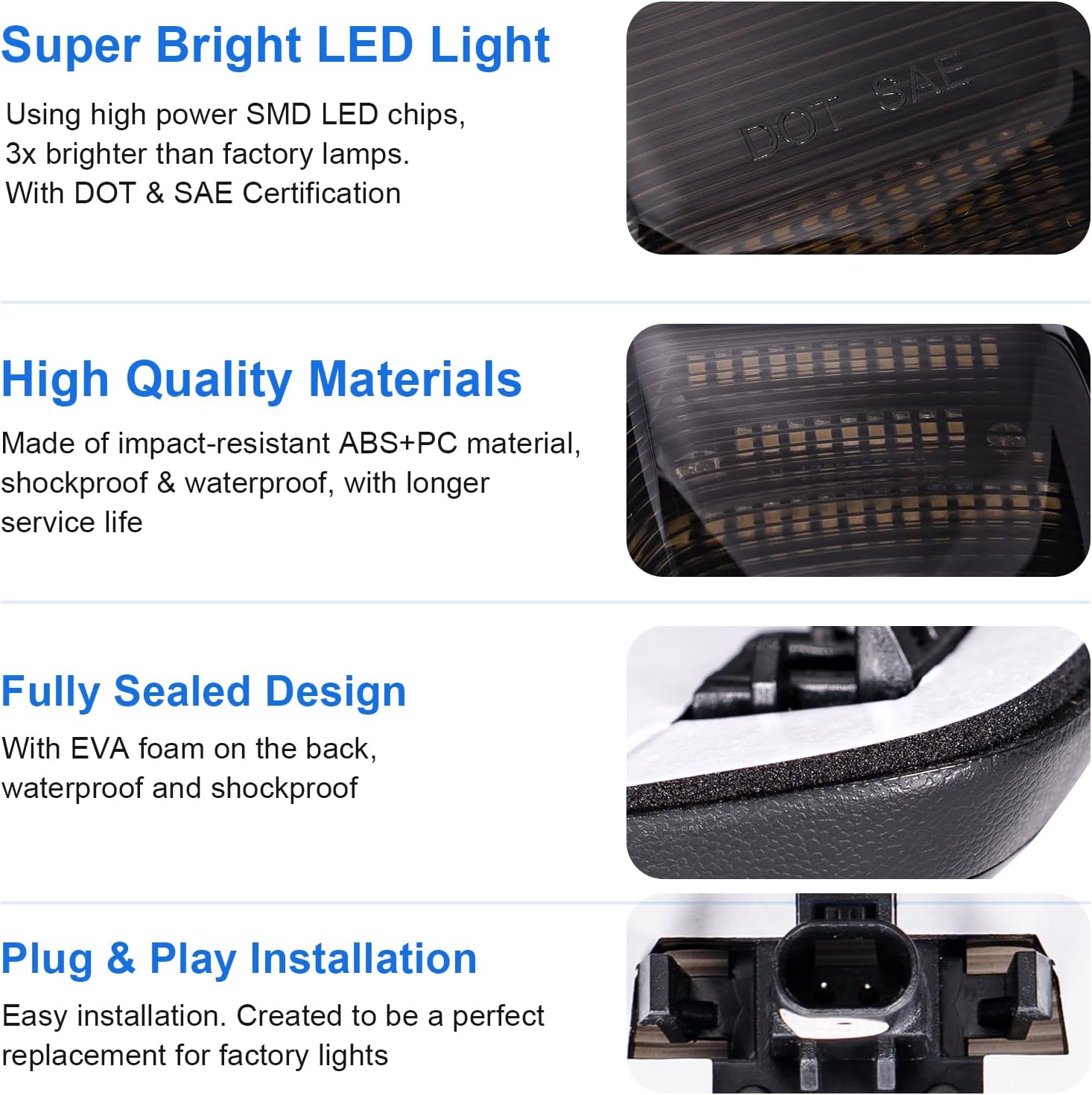 Ram HD LED Roof Cab Lights clear smoked white amber by AutoLEDTech.com vehicle lighting on Tampa Home & Garden Store