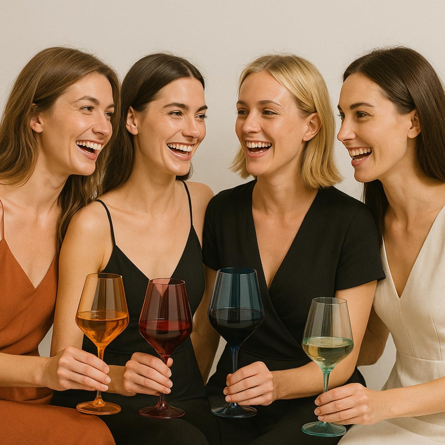Floating Shatterproof Acrylic Wine Glasses