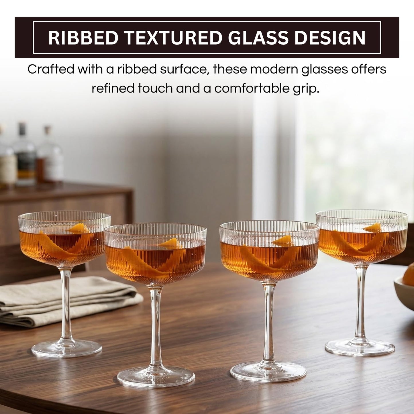 The Barcelona Acrylic Champagne Coupe Set of 4