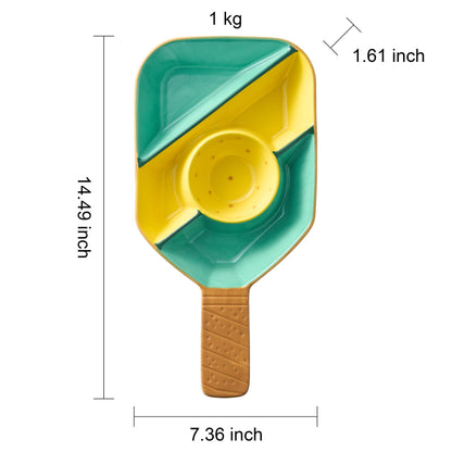 Ceramic Pickleball Paddle Serving Tray Platter