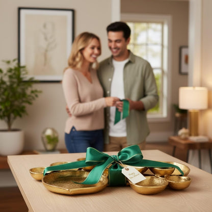 Modern Gold Cluster Serving Bowls Decor Tray