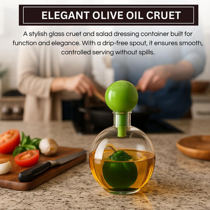 Premium Italian Olive Oil Dispenser and Glass Cruet