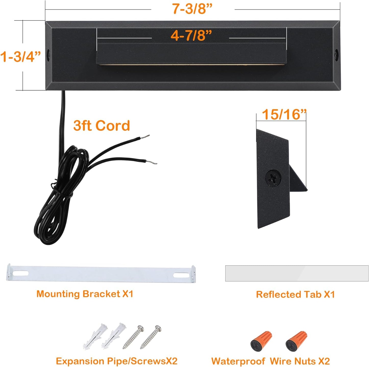 Luces LED de paso para exteriores STLA07 de bajo voltaje, 3 CCT, 2700 K/4000 K/6000 K, paquete de 6, accesorios de iluminación de acento de 2,5 W