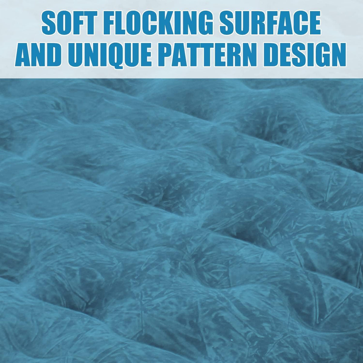 Umbrauto teal truck bed air mattress 5.5-5.8 ft with soft flocking surface and unique pattern on Tampa Home & Garden Store