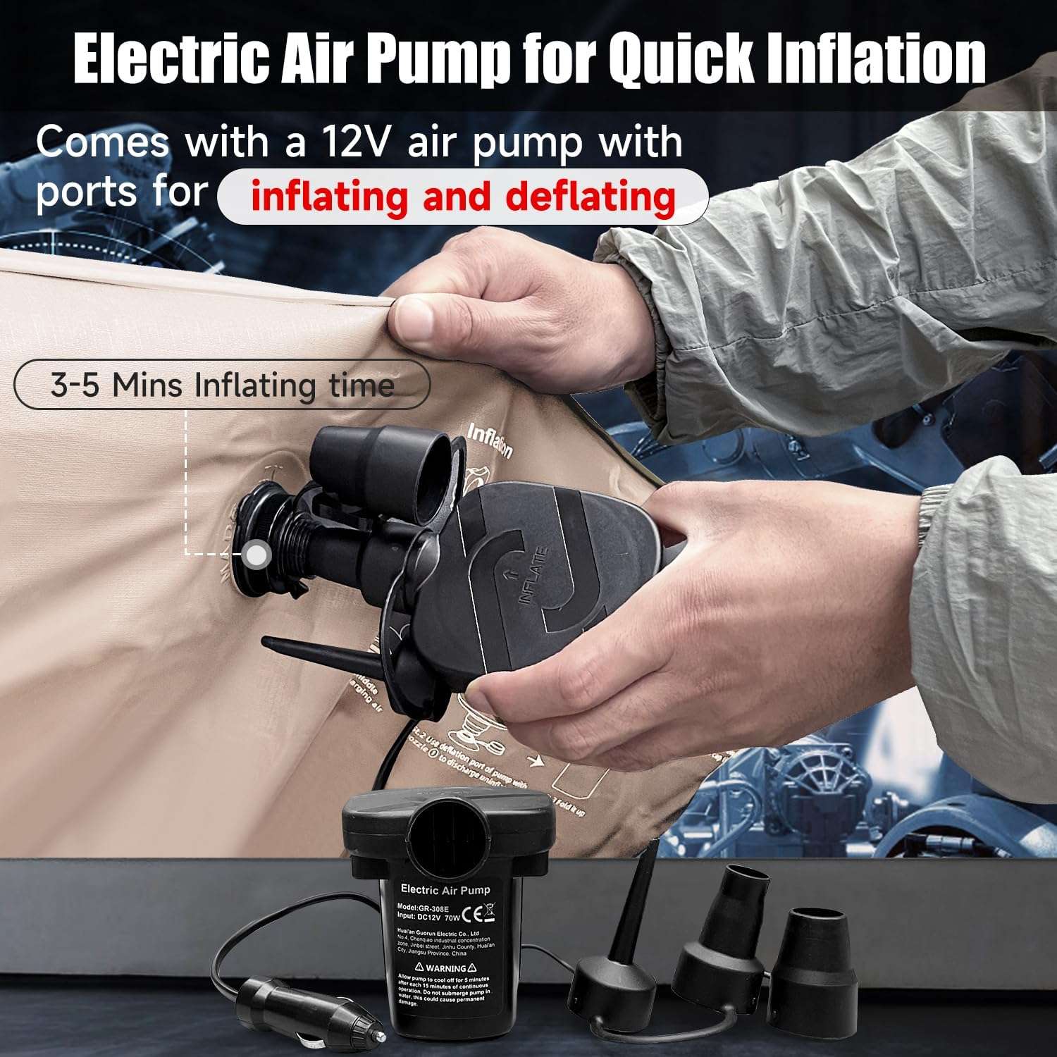 Backseat Air Mattress for SUV/Car/Truck, beige 30.31 in wide by Dikasun Outdoor on Tampa Home & Garden Store