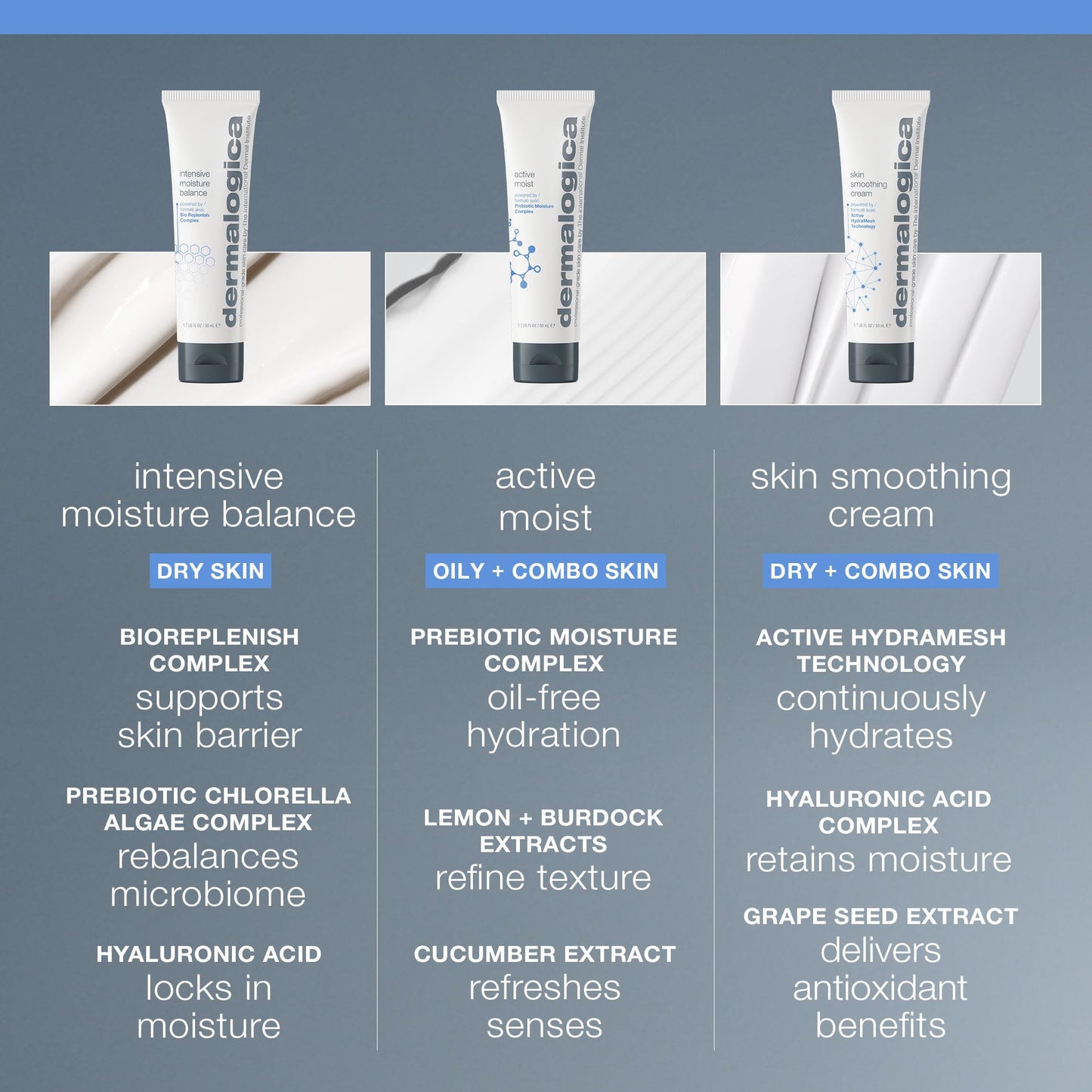 Dermalogica Intensive Moisture Balance tubes in white packaging with dark caps; three units on Tampa Home & Garden Store