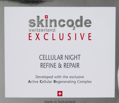Face cream Skincode Cellular Night Exclusive label on white packaging on Tampa Home & Garden Store