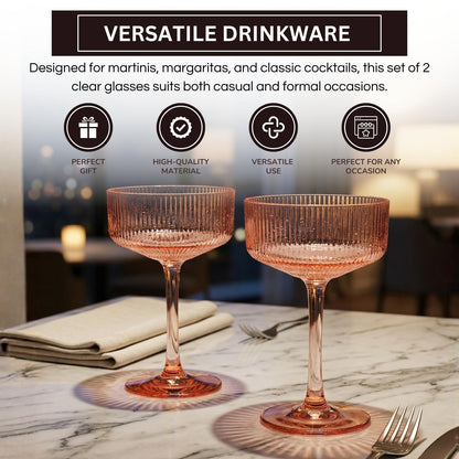 Madrid Set of Two Acrylic Champagne Coupes