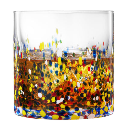 Hand Blown Mexican Confetti Glass And Drinkware