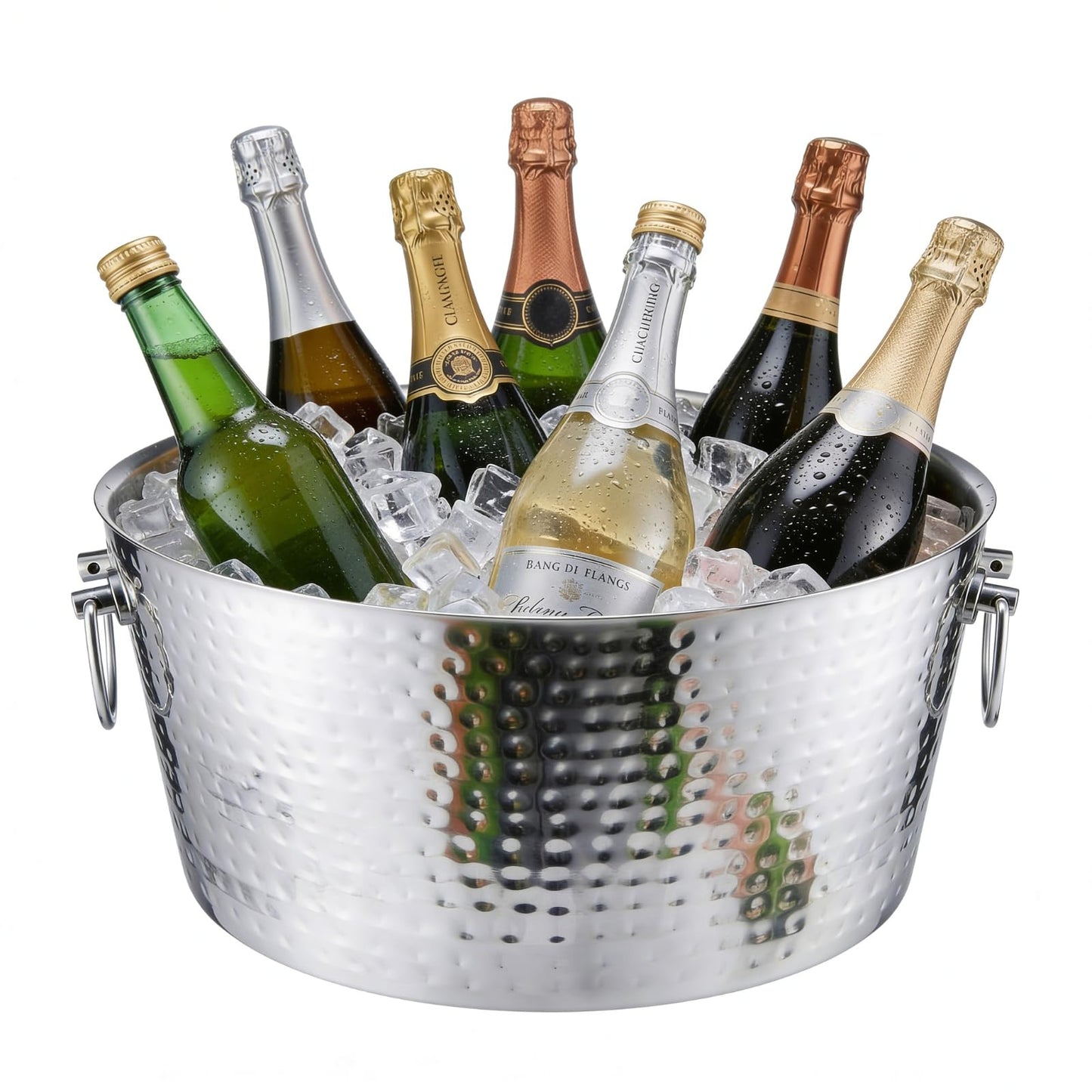 Stainless Hammered Ice Bucket for Bar and Lounge