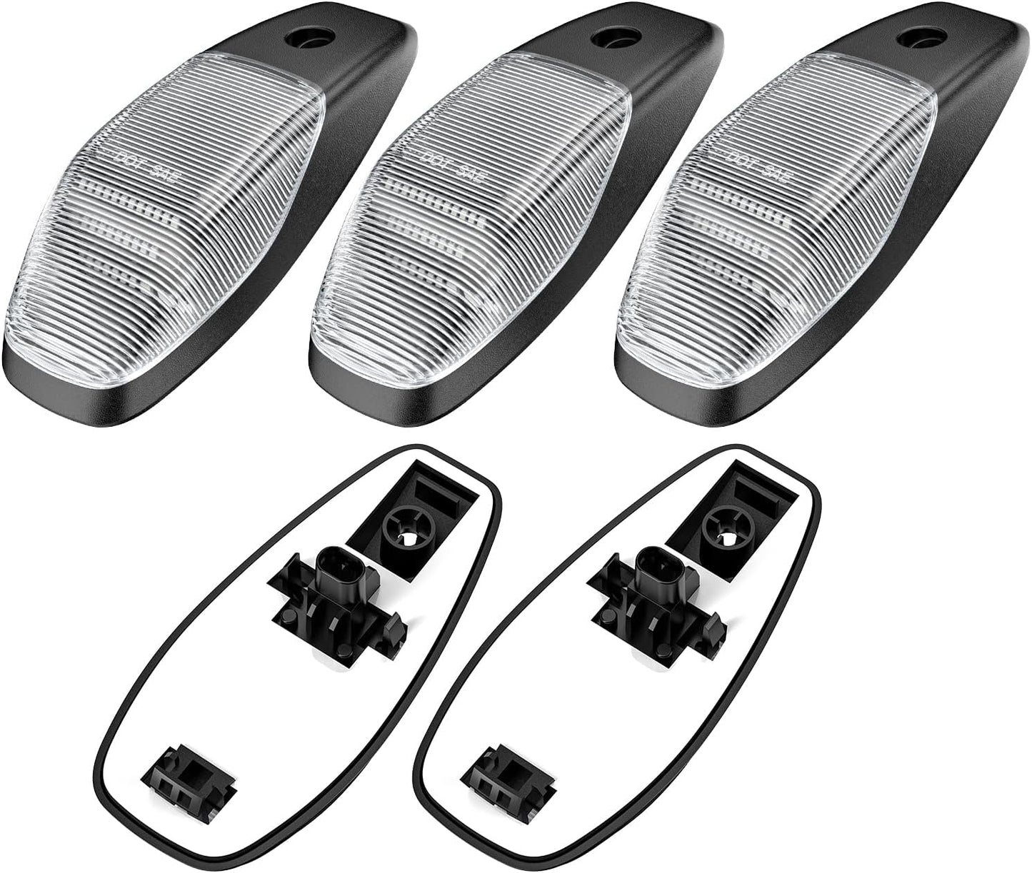AutoLEDTech.com Ram HD LED roof cab lights, clear smoked lens amber 3-light set, 2 harnesses on Tampa Home & Garden Store