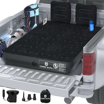 Umbrauto truck bed air mattress with wireless pump, black, 5.5–6.5 ft for full-size pickup on Tampa Home & Garden Store