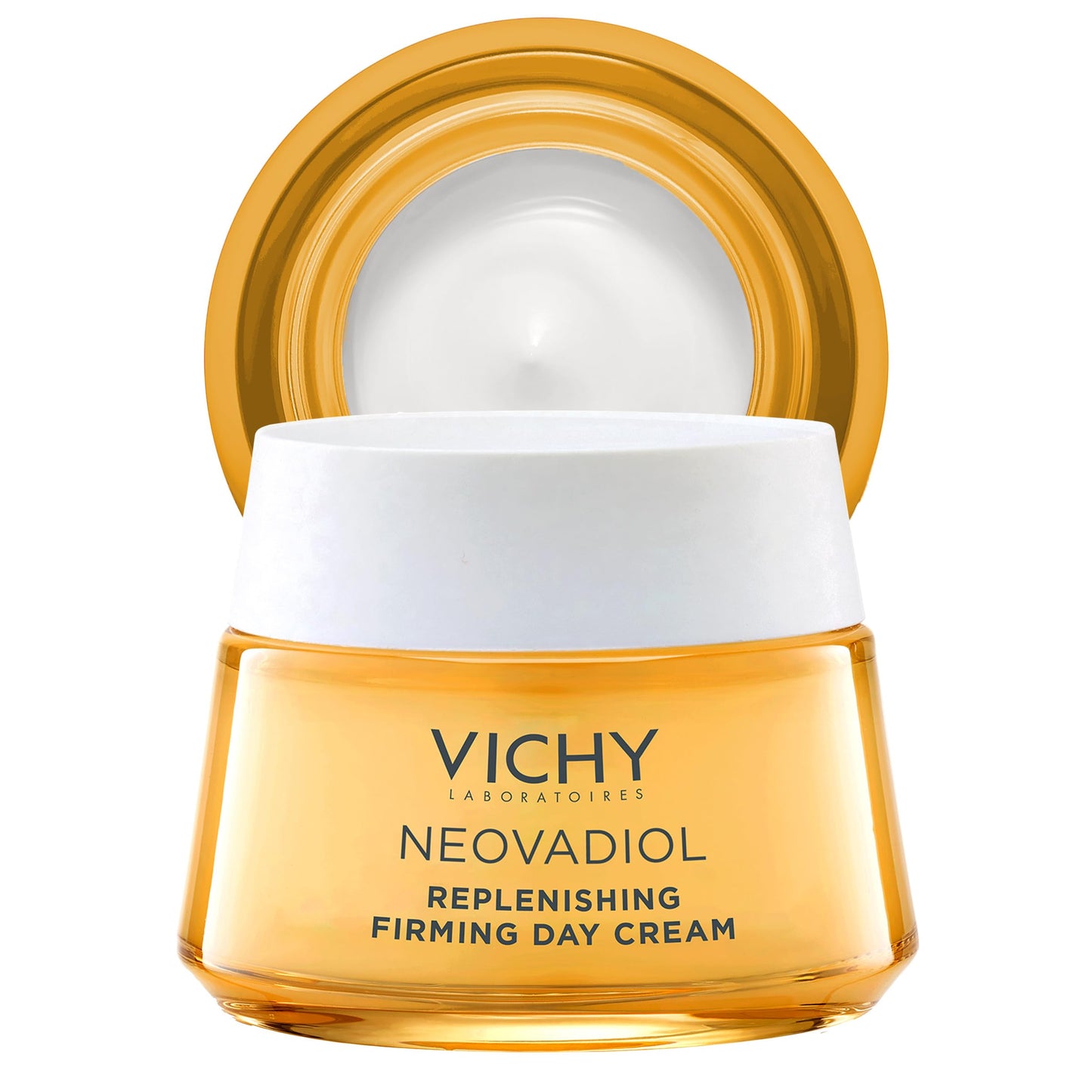 Vichy Neovadiol replenishing day cream in orange-tinted jar with white cap on Tampa Home & Garden Store