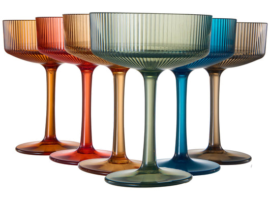 Set of 6 Unbreakable Acrylic Champagne Coupes
