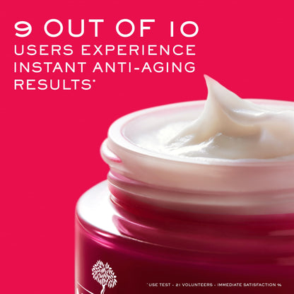 Nuxe Merveliance Lift Firming Day Cream jar with white cream on bright pink background 50ml on Tampa Home & Garden Store