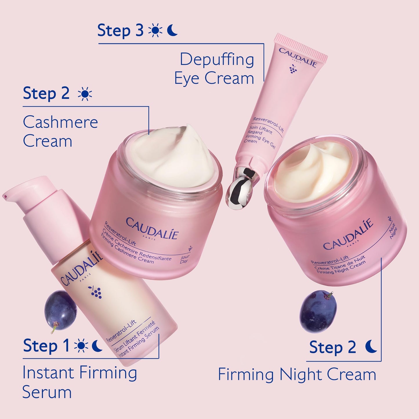 Caudalie Resveratrol-Lift Firming Eye Cream tube with pink packaging and 0.51 oz eye cream on Tampa Home & Garden Store
