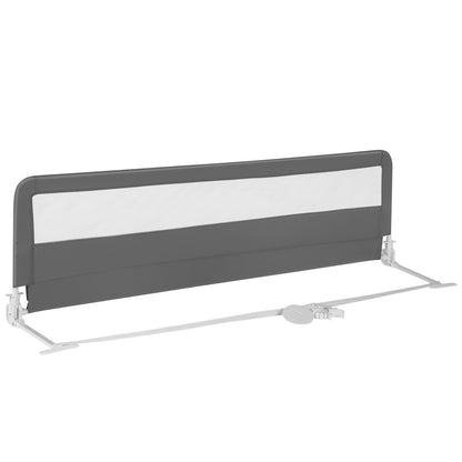 71 Inch Extra Long Swing Down Bed Guardrail with Safety Straps