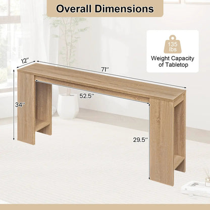 71 Inch Console Table With Storage For Hallway