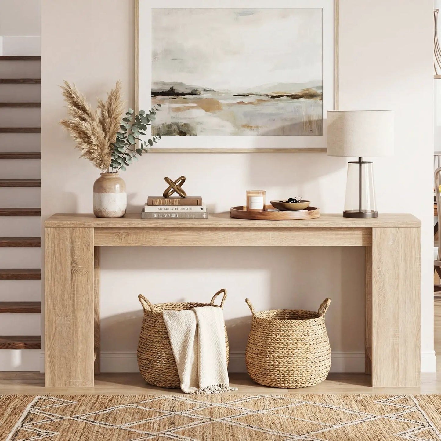 71 Inch Console Table With Storage For Hallway