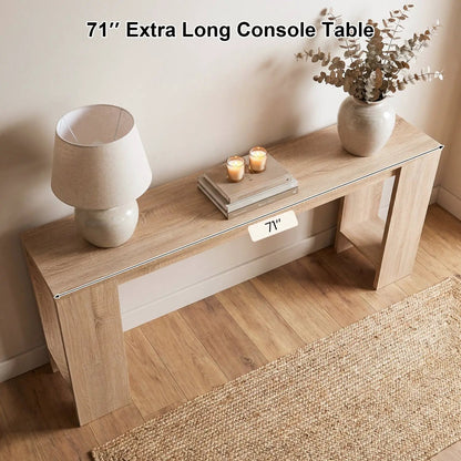 71 Inch Console Table With Storage For Hallway