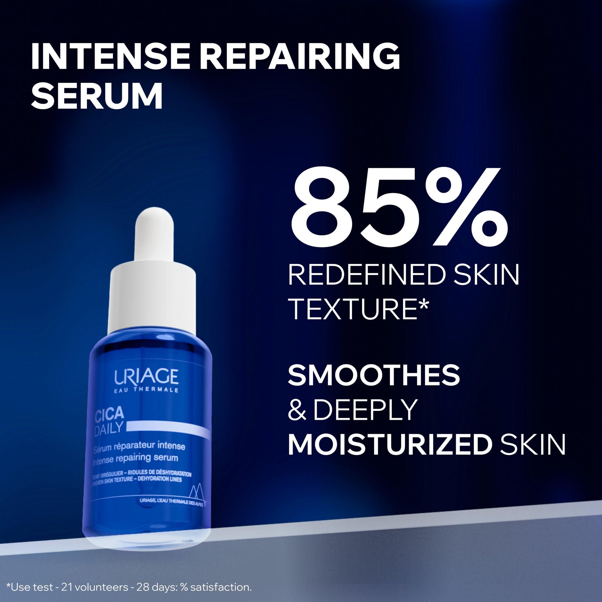 Uriage Bariéderm-CICA Daily Serum bottle, blue dropper, anti aging skincare on Tampa Home & Garden Store