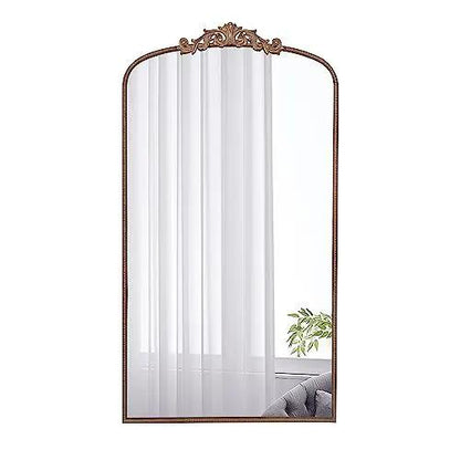 Arch mirror with ornate bronze Baroque frame, wall decor for bathroom, bedroom, living room on Tampa Home & Garden Store