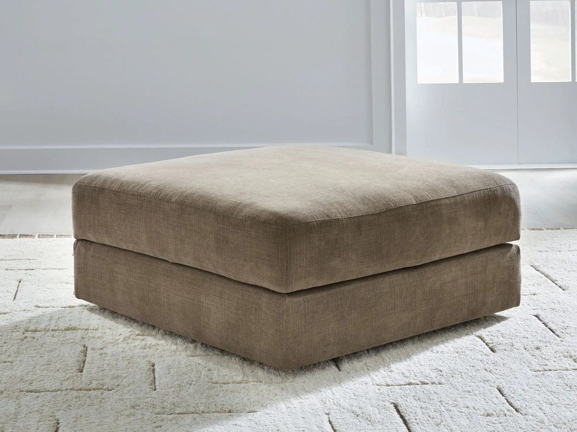 Camellia-Court storage ottoman in coffee brown fabric by Unique Piece Furniture on Tampa Home & Garden Store