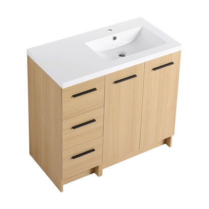 Wall Mounted Floating Vanity Sink and Drawers