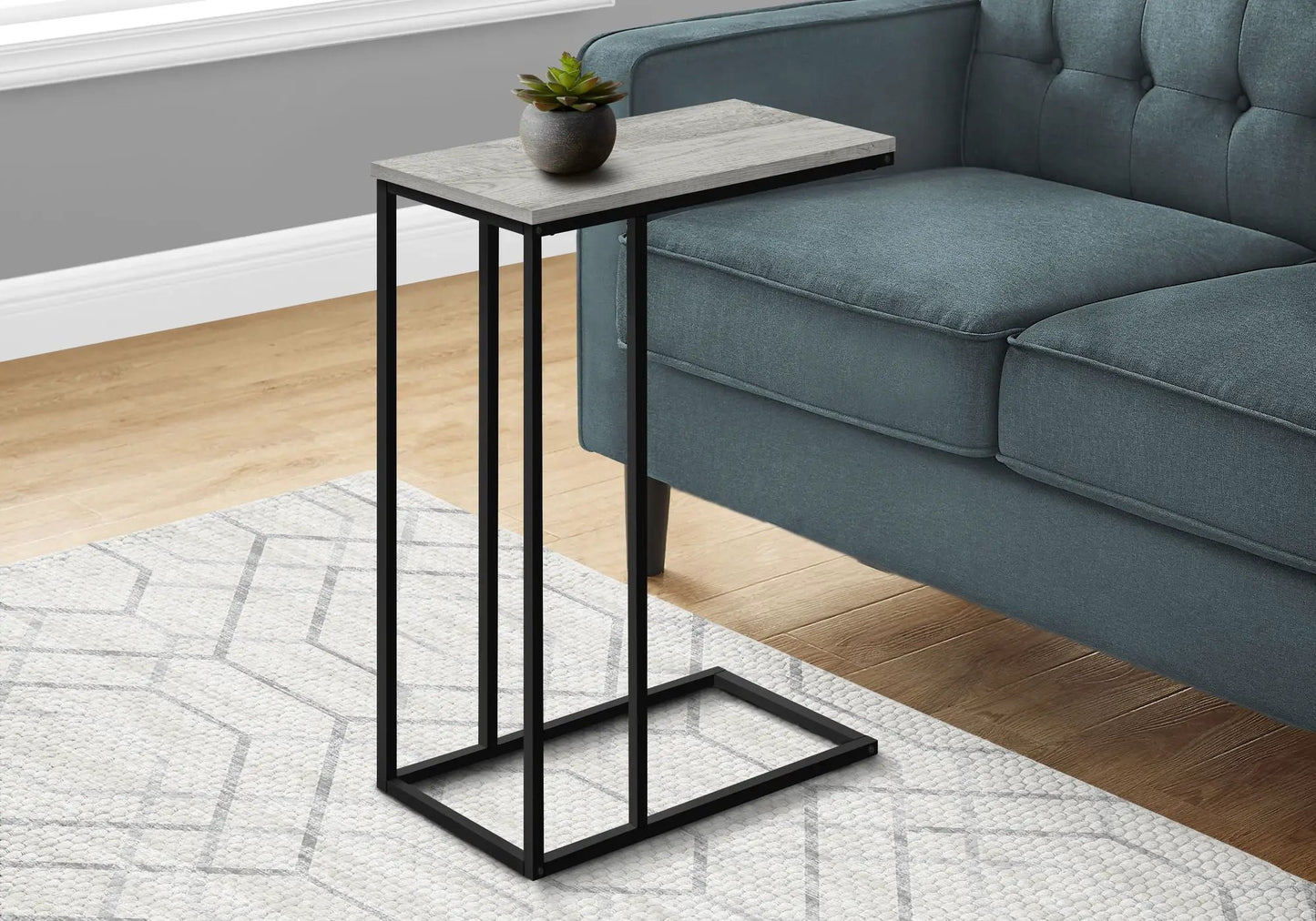 Accent Table C Shaped End Table Space Saving